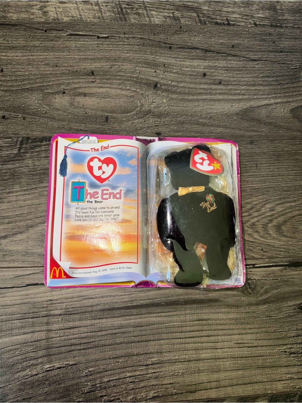 McDonald's Ty 'The End' Beanie Bear Book Pack